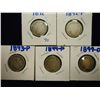 Image 1 : 1892,92,93,99 & 99 BARBER DIMES