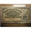 Image 1 : 1900 CANADA FRACTIONAL 25 CENT CURRENCY