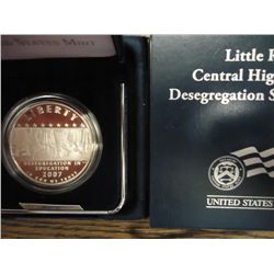 2007-P LITTLE ROCK CENTRAL HIGH PF SILVER DOLLAR