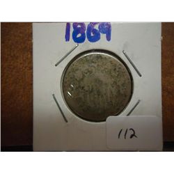 1869 SHIELD NICKEL