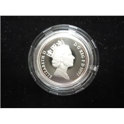 1997 UNITED KINGDOM PROOF 1 POUND SILVER