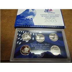 2005 US 50 STATE QUARTERS PROOF SET WITH BOX