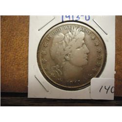 1913-D BARBER HALF DOLLAR FINE