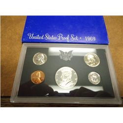 1969 US PROOF SET (WITH BOX) 40% SILVER HALF
