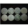 Image 2 : 8 ASSORTED 1850'S SEATED LIBERTY DIMES