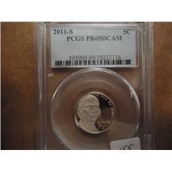 2011-S JEFFERSON NICKEL PCGS PR69 DCAM