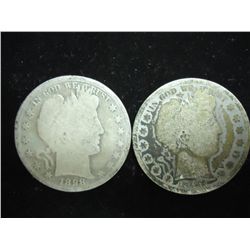 1898 & 99 BARBER HALF DOLLARS
