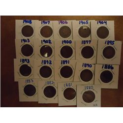 19 ASSORTED INDIAN HEAD CENTS SEE DESCRIPTION