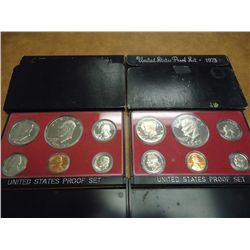 1973 & 75 US PROOF SETS (WITH BOXES)