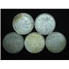 Image 1 : 1956,56,57,63 & 65 NETHERLANDS SILVER 1 GULDENS