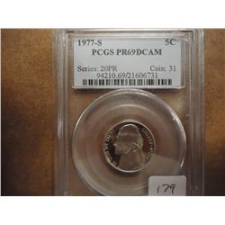 1977-S JEFFERSON NICKEL PCGS PR69 DCAM