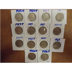 14 OLD DEALER STOCK BUFFALO NICKELS