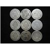 Image 2 : 9 ASSORTED 1890'S SEATED LIBERTY DIMES