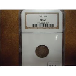 1956 SILVER ROOSEVELT DIME NGC MS65 TONED