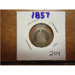 1857 SEATED LIBERTY HALF DIME