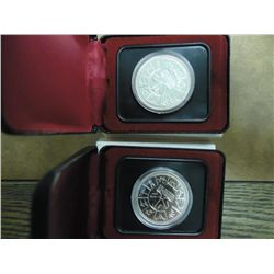 2-1978 CANADA XI GAMES $'S PROOF .75 OZ. ASW