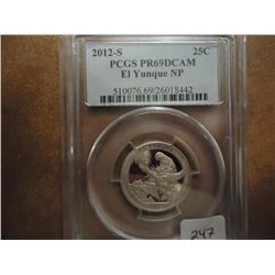 2012-S EL YUNQUE N.P. QUARTER PCGS PR69 DCAM
