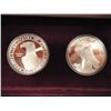 Image 1 : 1983/84 US OLYMPIC 2 COIN PROOF SILVER DOLLAR SET