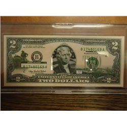 2003-A $2 FRN WITH NEBRASKA OVERPRINT CRISP UNC