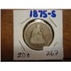 Image 1 : 1875-S TWENTY CENT PIECE
