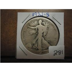 1921-S WALKING LIBERTY HALF DOLLAR