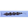 Image 1 : New German Silver Bracelet with Faceted Tigers Eye 7" long