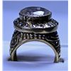 Image 3 : Victorian Style German silver ring with Pink Stone, Size  6 1/2