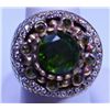 Image 1 : Victorian Style German silver ring with Green Stone, Size  7 1/2