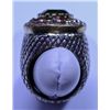Image 3 : Victorian Style German silver ring with Green Stone, Size  7 1/2