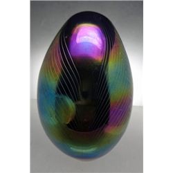 Vintage Iridescent Egg Paperweight