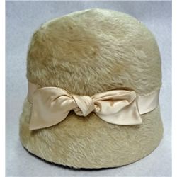 Great 1950's Cossack Inspired Cream Hat