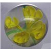 Image 4 : Yellow Flower Glass Paperweight