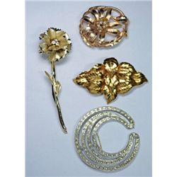 Vintage Lot of Unsigned Brooches Excellent Condition, and Near Mint!