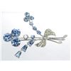 Image 1 : Vintage Blue Rhinestone Pin.