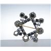 Image 2 : Vintage Rhinestone Brooch/Pin 1.5" in diameter Excellent Condition Circa 1940's-