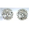 Image 2 : Unsigned Set of Rhinestone Brooch and Earrings.