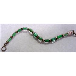 Green Glass Beaded Bracelet