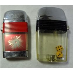 2 Vintage VU-Lighter Scripto Lighters