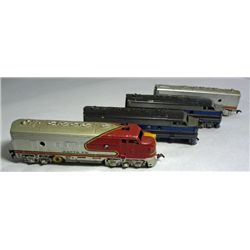 4 Vintage Toy Train Cars
