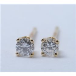 14kt Diamond Stud Earrings. 2dwt .20ctw with backs that are 10k.