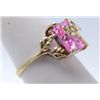 Image 2 : 10k Pink Stone Ring. 8mm x 10mm. Size 7 1/4. 2.3 dwt.
