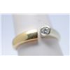 Image 2 : 14 kt Two-Toned ring with nice white stone.