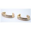 Image 2 : Beautiful pair of .5 ctw Diamond Half Hoop Earrings.