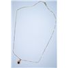 Image 1 : 14kt 20" necklace with Ruby and Diamond Pendent. 2.7 dwt.