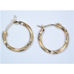 14k  hoop earrings.