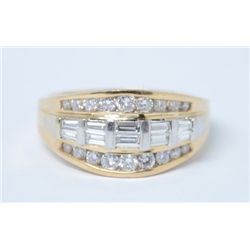 14 kt diamond ring. 2 ctw. size 9.