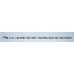 14 kt. two-toned bracelet. 2 ctw.