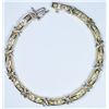 Image 3 : 14 kt. two-toned bracelet. 2 ctw.