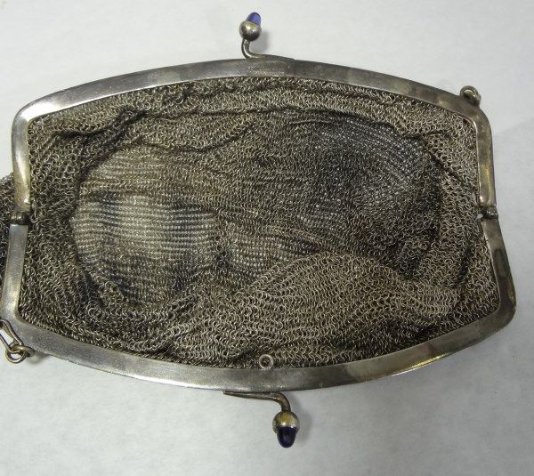 Vintage German Silver Soldered Mesh Purse