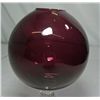 Image 2 : VINTAGE AMETHYST GLASS ROSE BOWL ON PEDESTAL 7" TALL
